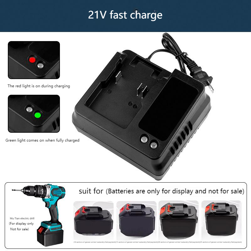 EU US 18V 21V Charger For Maki - Brushless Cordless Electric Drill 18V recension och pris