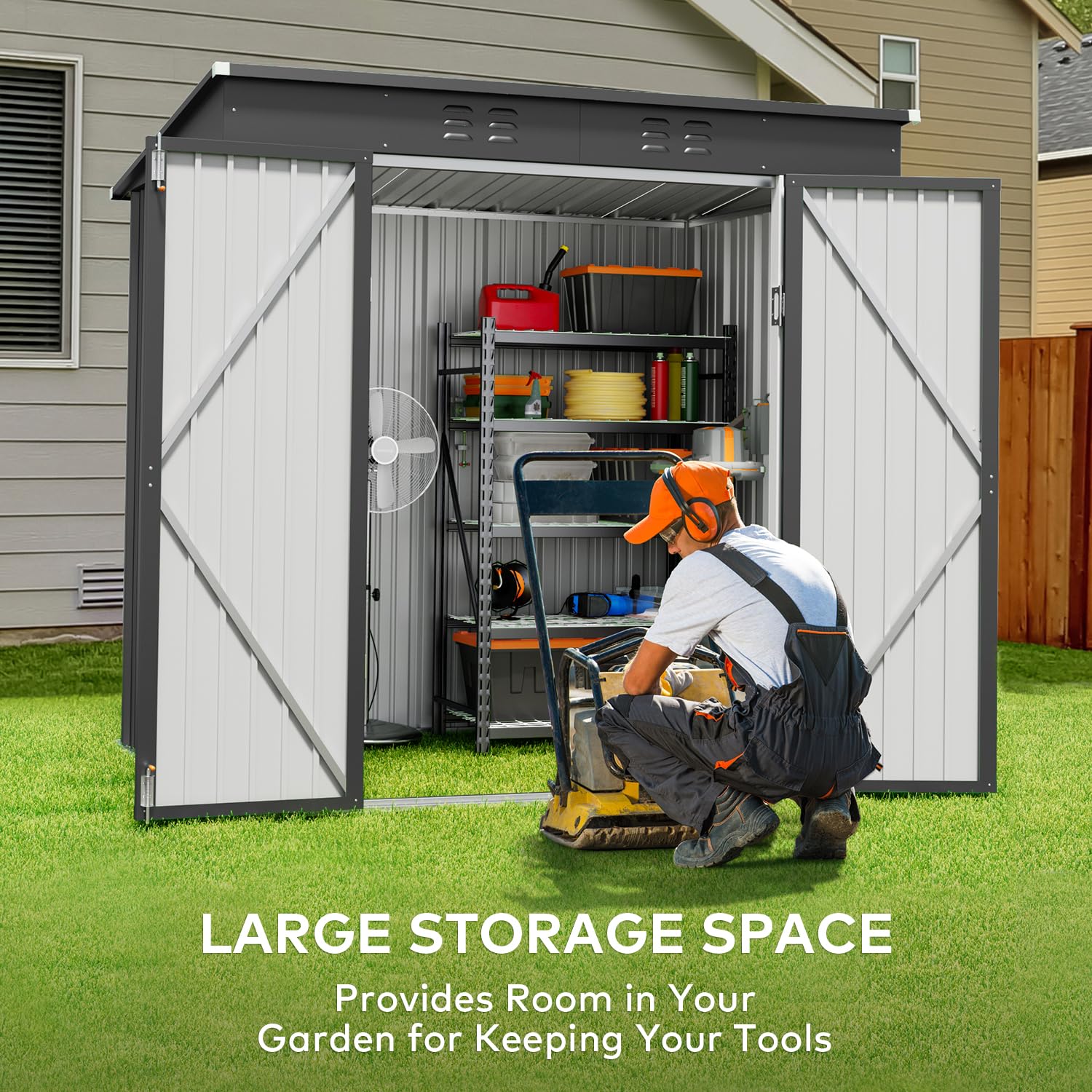 Metal Outdoor Storage Shed 6x4 - Garden Tools recension och pris