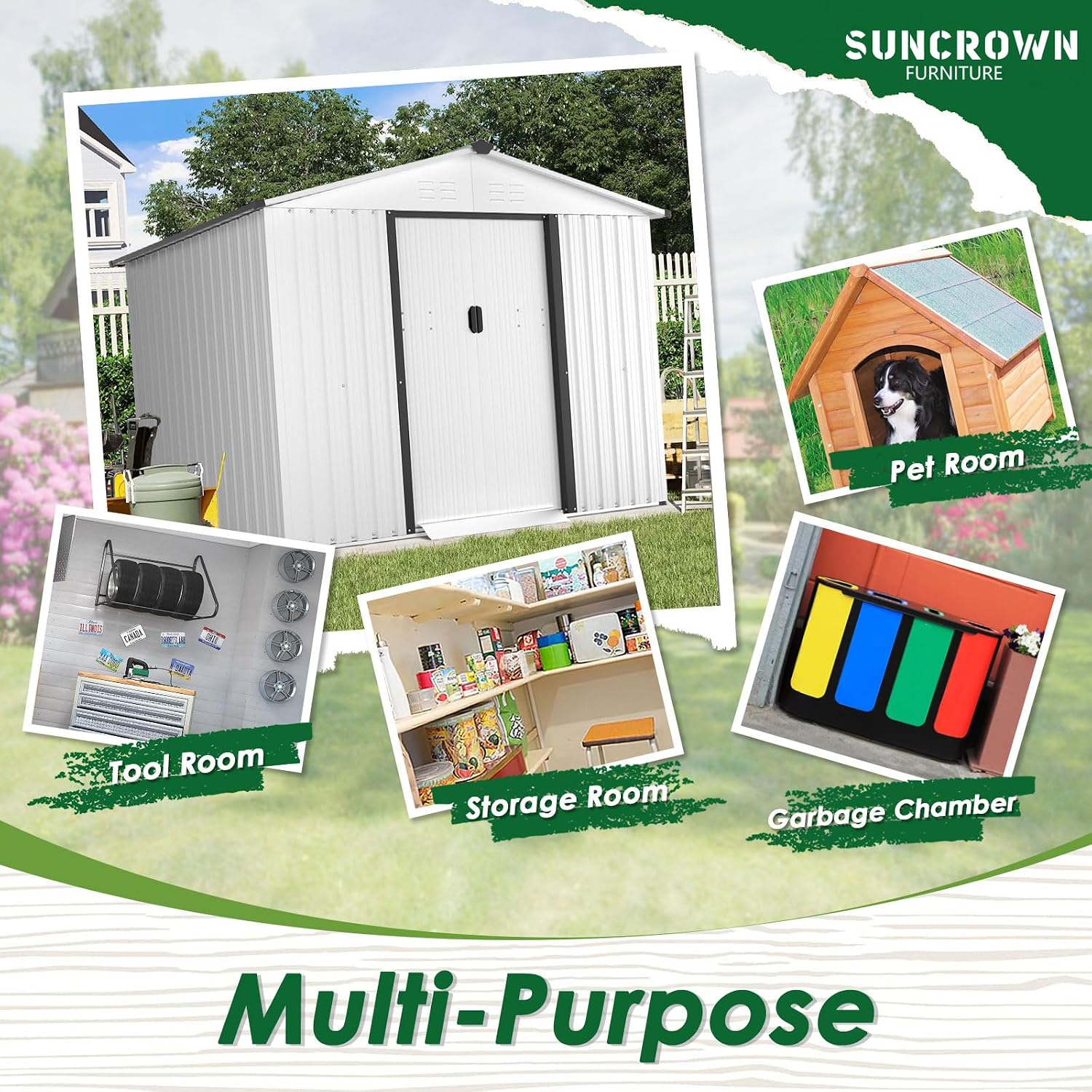 Outdoor Storage Shed 6X8 FT Sl - Garden Tools recension och pris