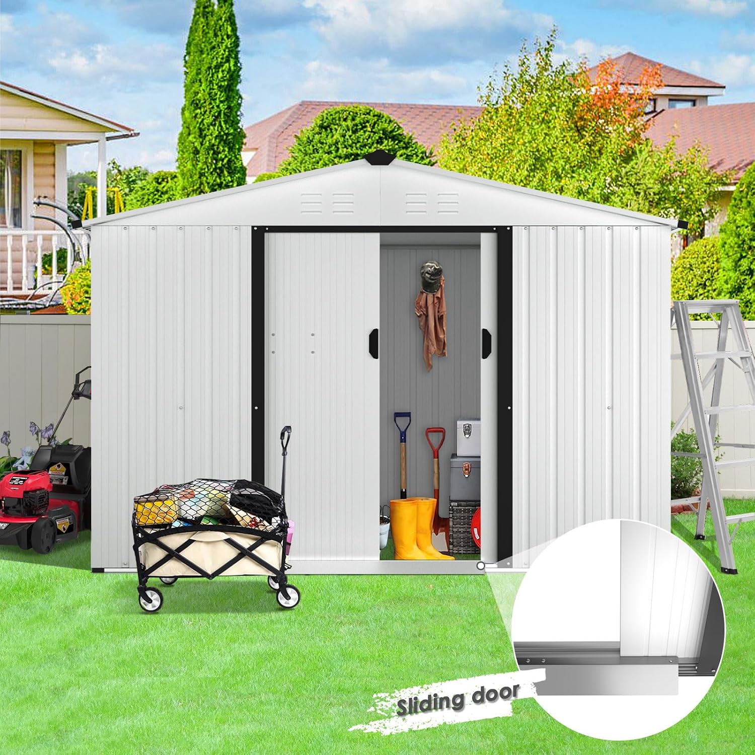 Outdoor Storage Shed 6X8 FT Sl - Garden Tools recension och pris