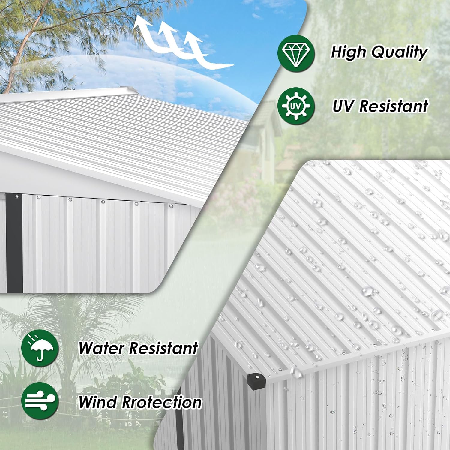 Outdoor Storage Shed 6X8 FT Sl - Garden Tools recension och pris