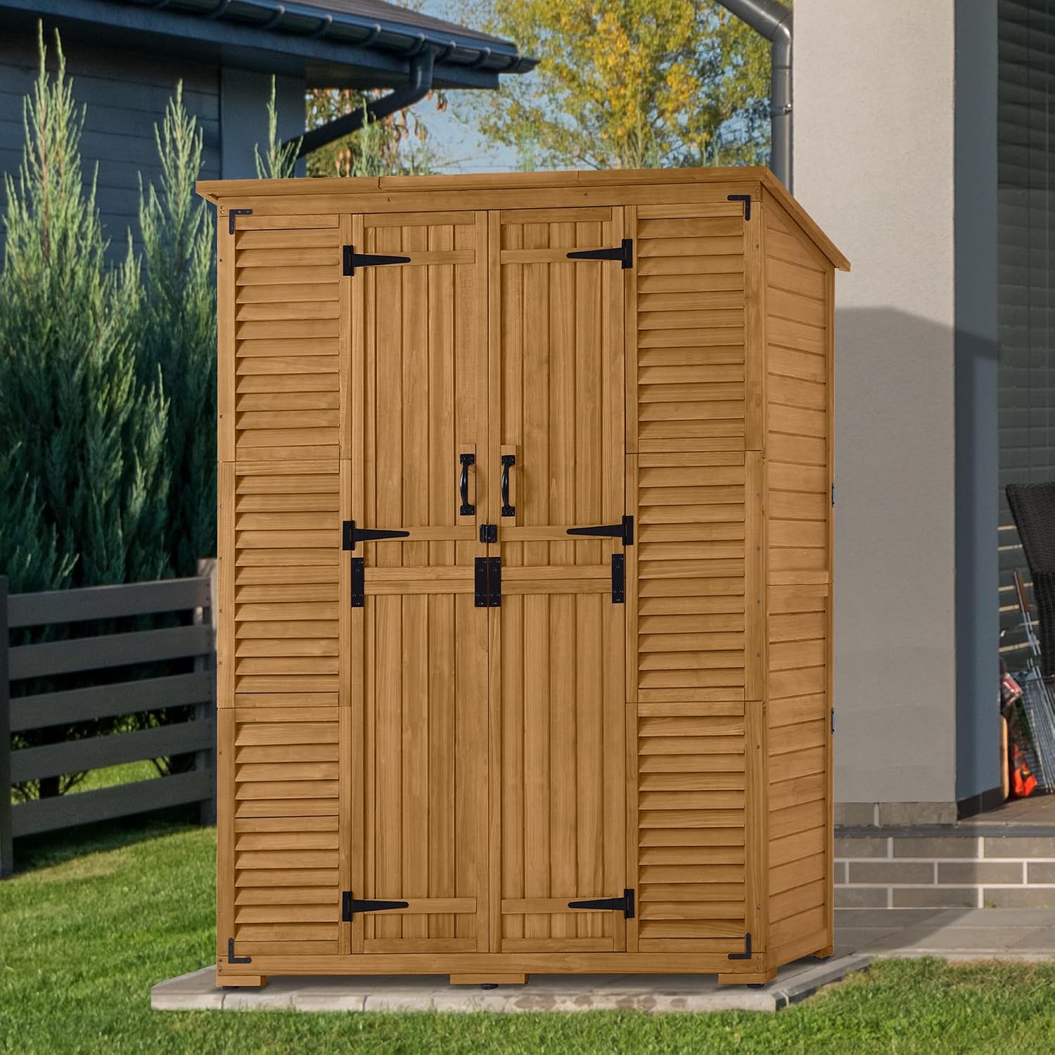 Outdoor Storage Cabinet with S - Garden Tools recension och pris