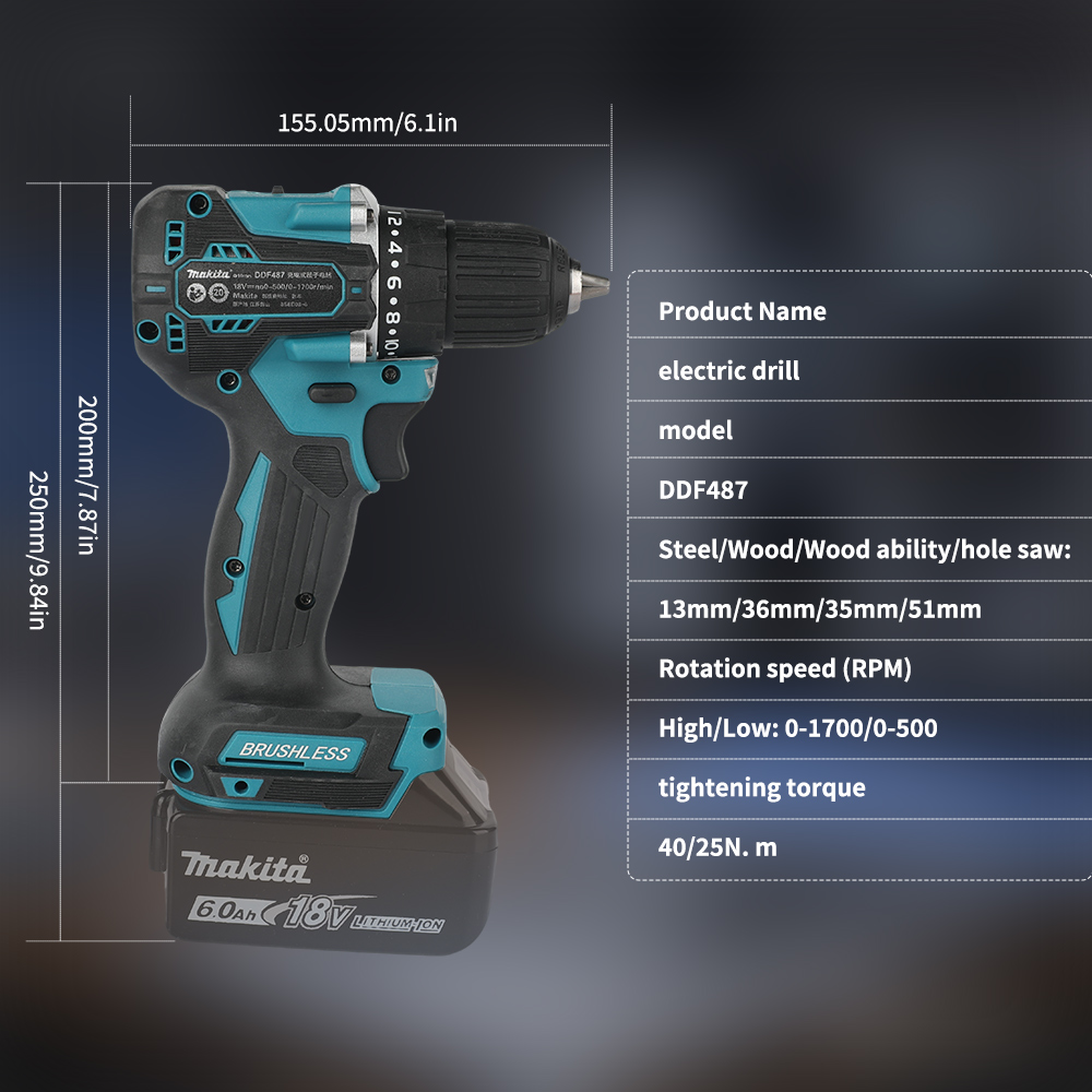 18V Brushless Cordless Drill 4 - Brushless Cordless Electric Drill 18V recension och pris