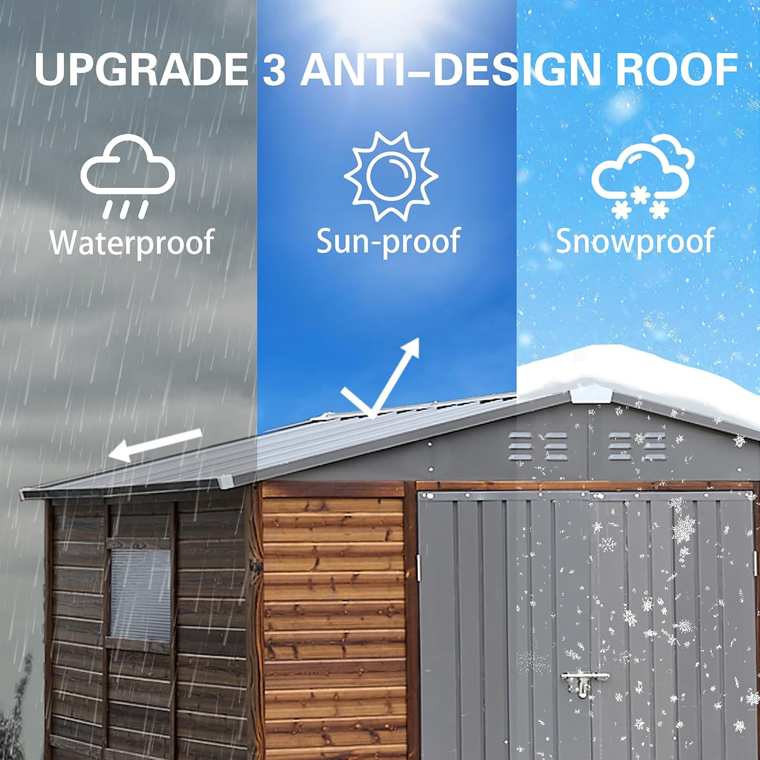8x8 FT Outdoor Wood & Metal St - Garden Tools recension och pris