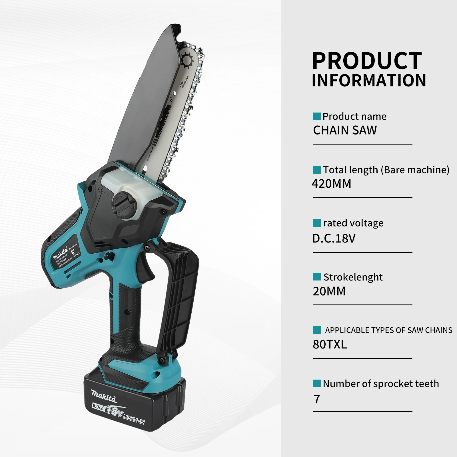 Cordless Chainsaw for Woodwork - Mini Electric Chainsaw 6 Inch recension och pris