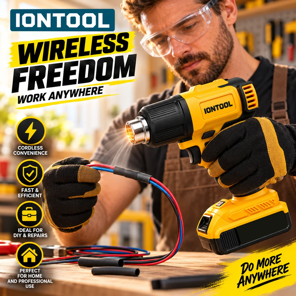 IONTOOL Cordless Heat Gun 550℃ - Cordless Heat Gun For Shrink Tubing recension och pris