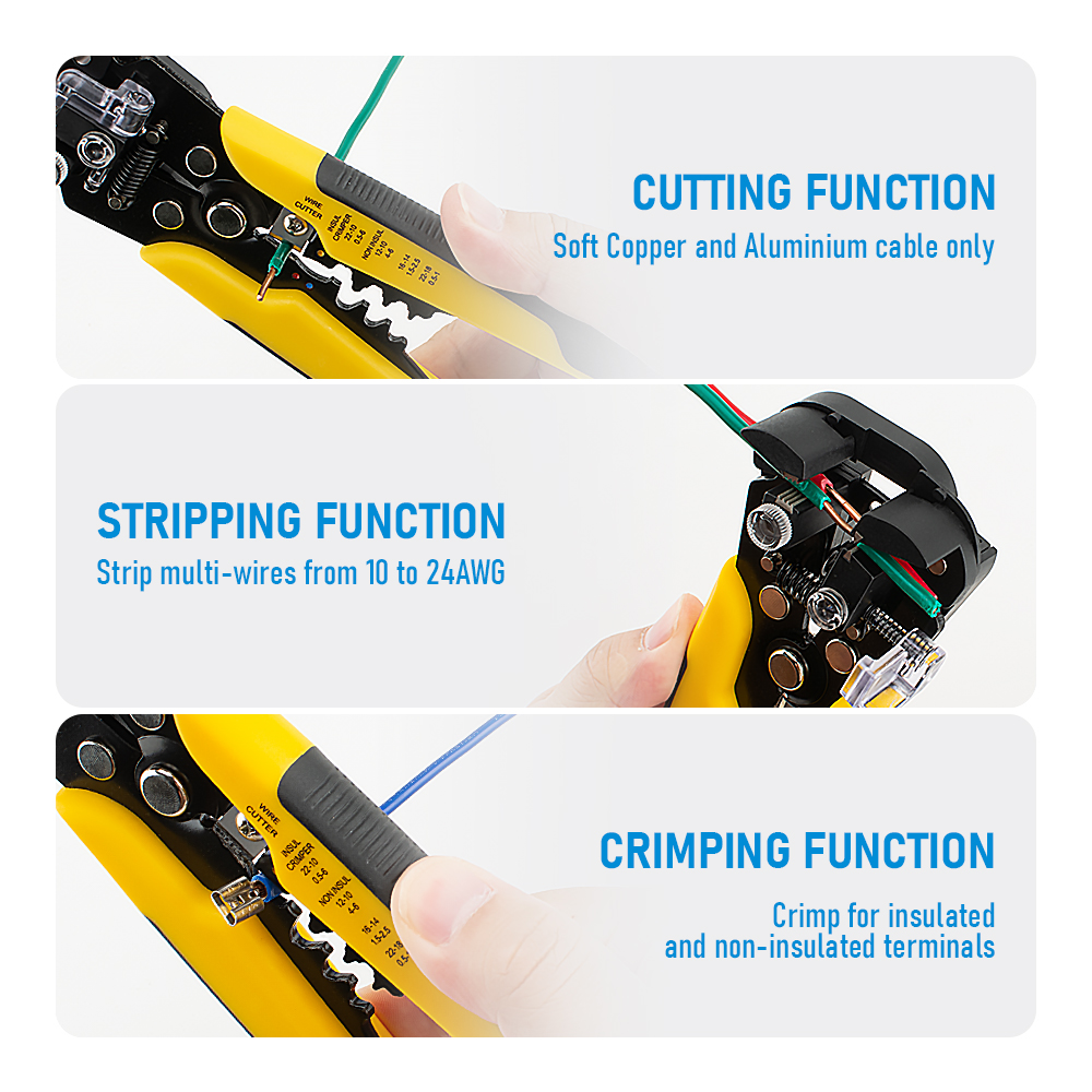 Multifunctional Hand Tool Elec - Automatic Wire Stripper Cutter recension och pris