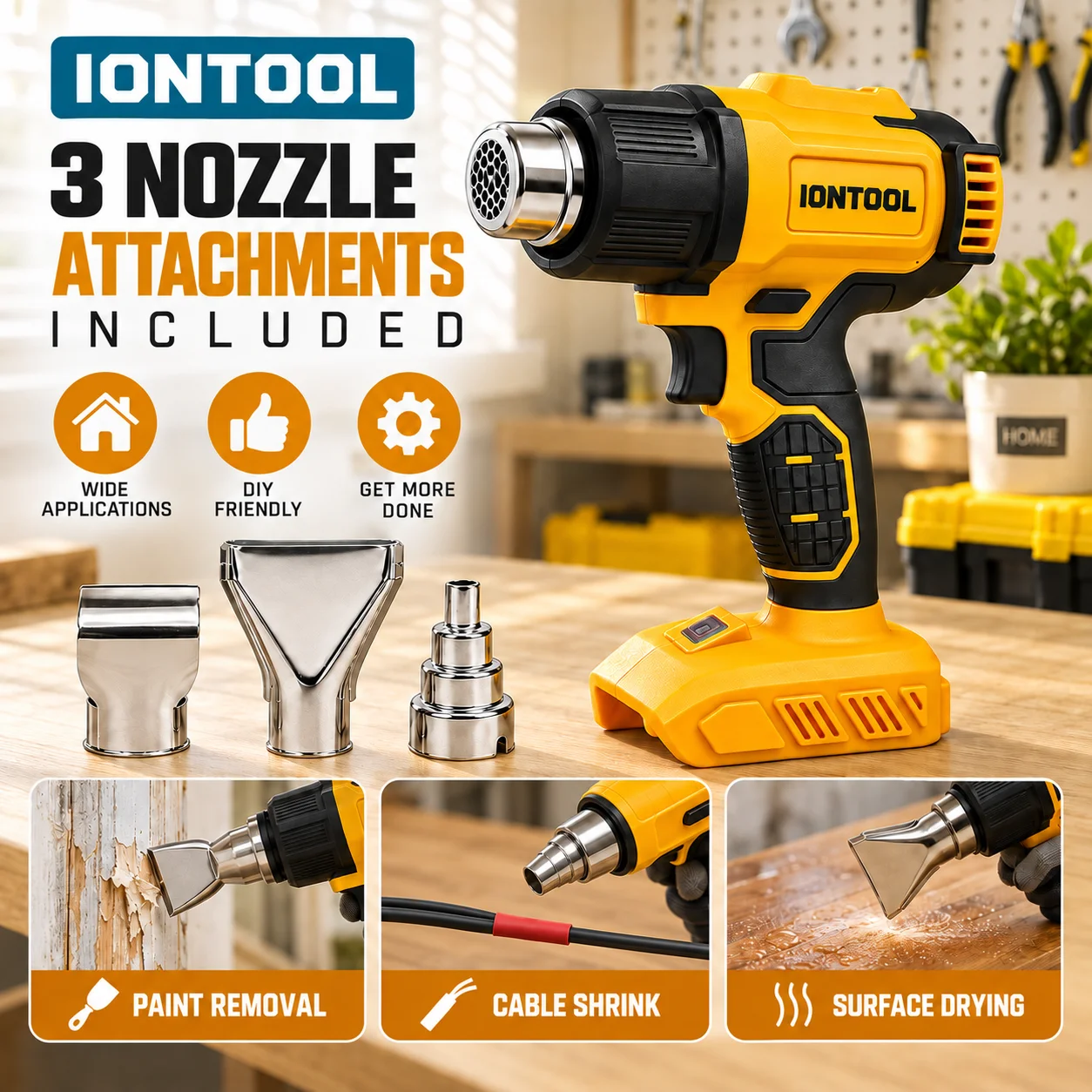 IONTOOL Brushless Cordless Hea - Cordless Heat Gun For Shrink Tubing recension och pris