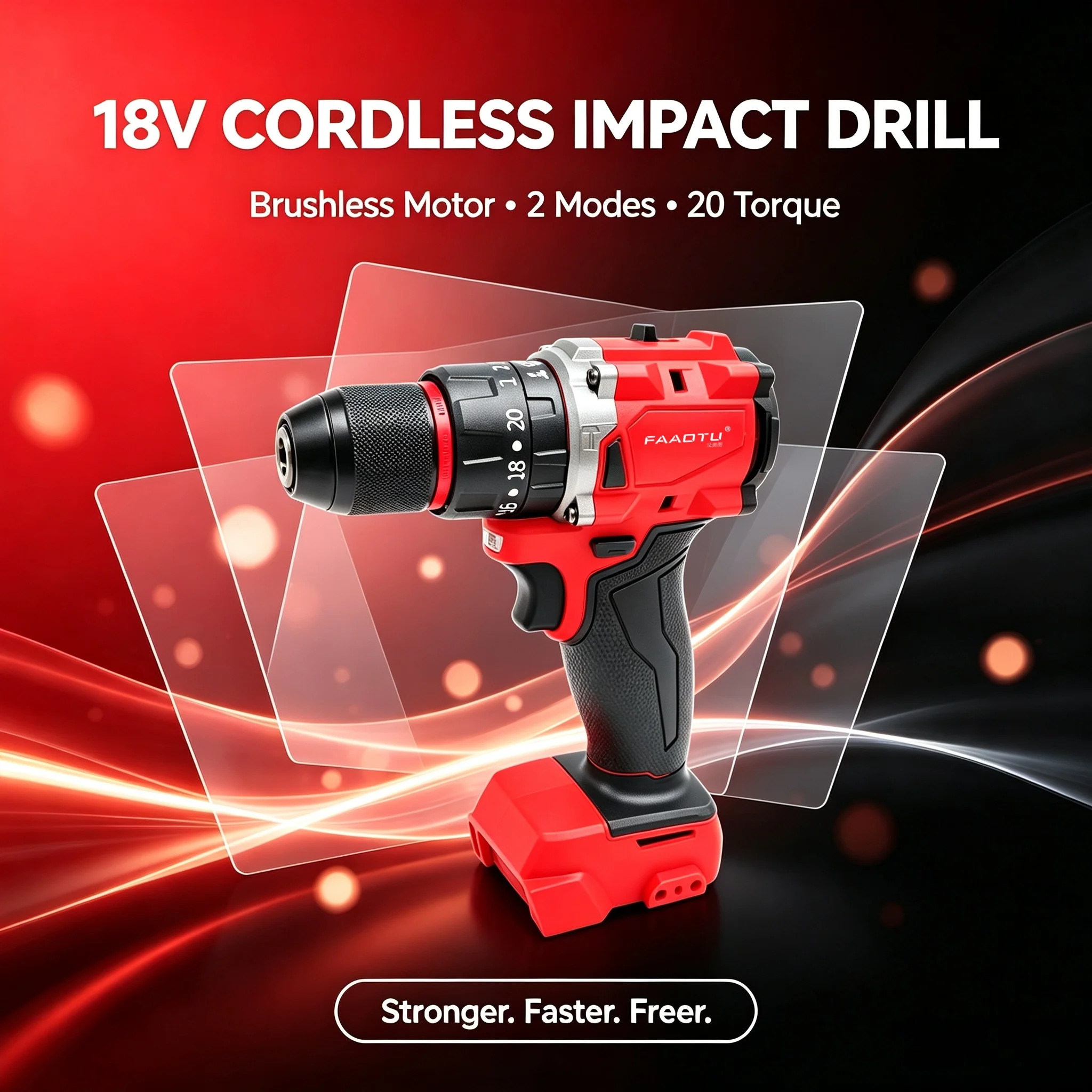 FAAOTU 18V Brushless Cordless  - Brushless Cordless Electric Drill 18V recension och pris